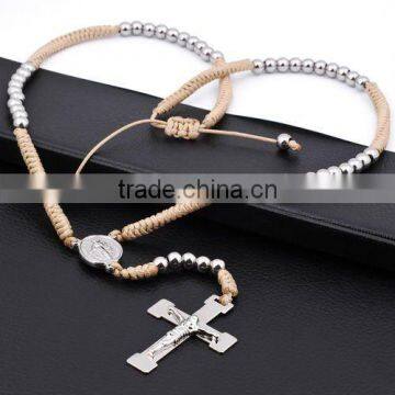 316 Stainless Steel Fashion Rope Rosary Necklace(RN10032)