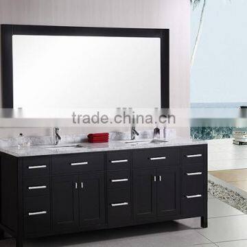 78 inch Espresso Double Sink Bathroom Vanity LN-S5017