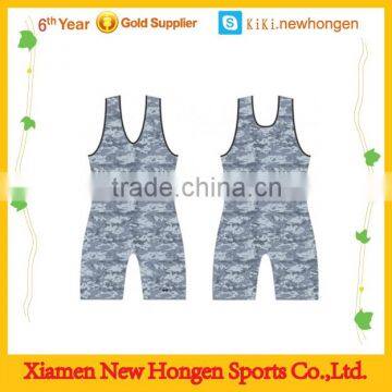 infant camo wrestling singlet with high quality