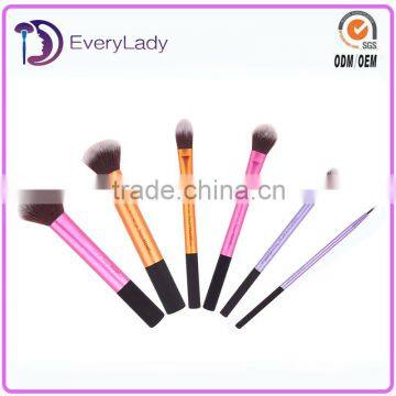 6pcs promotional synthetic hair cosmetic brush