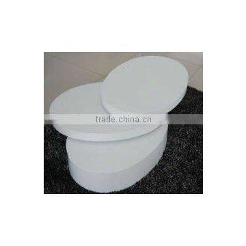 high gloss white E1 MDF revolved coffee table