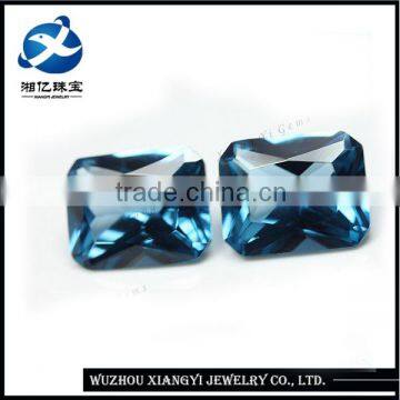 High-Added Fashion Machine Cut 9*11mm Synthetic Blue Sapphire