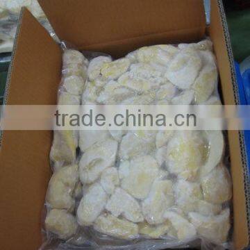 IQF Durian Monthong flesh [ Frozen Durian Monthong from Thailand ] Certified HACCP , ISO 22000 , GMP , HALAL and KOSHER .