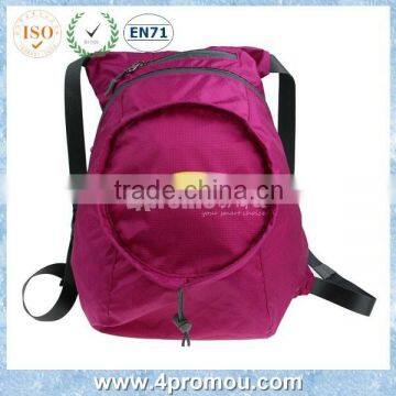 Drawstring backpack & Foldable backpack & packable travel backpack rose