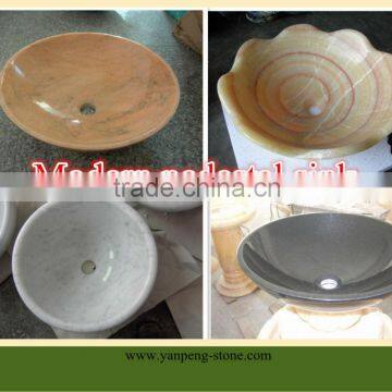 modern pedestal stone sink
