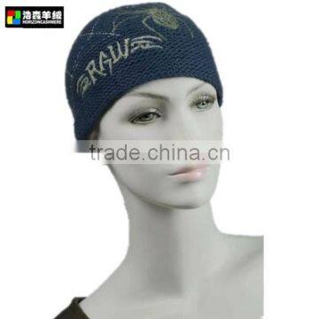 Women Cashmere Knitted hat,Spider Intarsia Winter Hat