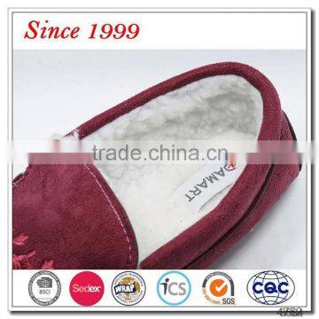 2016 Red Soft Ladies Moccasin Shoes From China photo-4