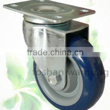 Black Stent Medium Duty Polyurethane Fixed Hardware Caster Wheel photo-6