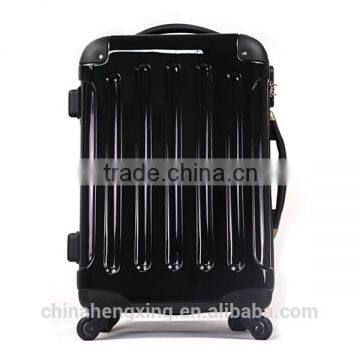 black corner with alloy trolley luggage suitcase new model