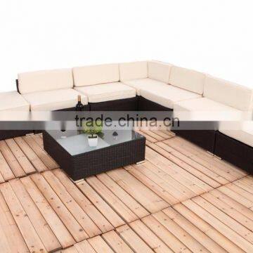 Weatherproof and Fireproof Rattan Garden Cheap and Simple 10pcs Ratta Sofa Sets