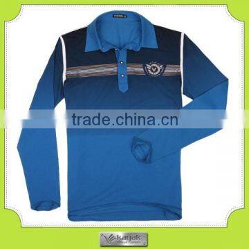 hot sale sublimation cotton polo shirt long sleeve