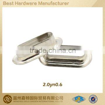 High quality Brass Oval Eyelet for Clothing , Inner.20mm*6mm metal eyelets for leather