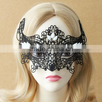 MYLOVE cosplay cheap black lace mask with seashell MLMJ25