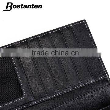 Large Men Long Purse Wallet Clutch Bag Leather Black Color photo-5