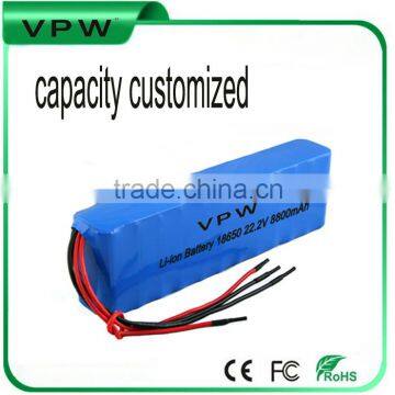 cylindrical li ion battery pack, 22.2v 8.8Ah battery for intelligent robot vacuum cleaner