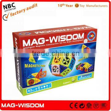 2016 Magnetic Educational Puzzle Toys Magformer Style for Kids 42pcs Set