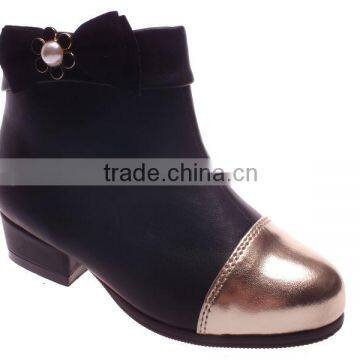 Fancy Kid Leather Boots With Bowknot Decoration in Guangzhou