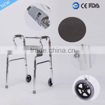 Aluminum Foldable Exercise Walker Rollator,recovery Walker for Elderly photo-2