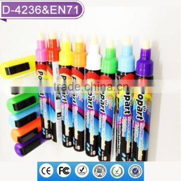 Amazon Liquid Chalk Ink 6mm Chisel Bullet Nib Wet Dry Erasable 8-pack Highlighter Marker Pen