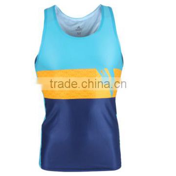 top quality men's fitting &breathable vest for sports summer casual sleeveless shirt blank printing simple design