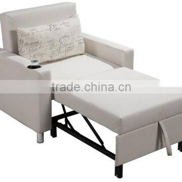 Hot selling white fabric or pu material folding sofa cum bed design