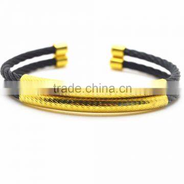 colorful leather bracelet with metal