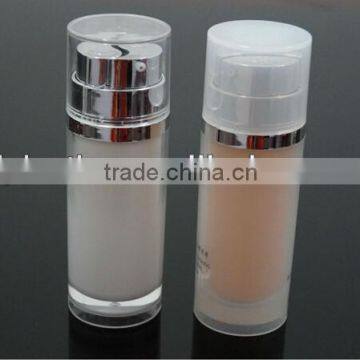 Dual tube acrylic lotion bottle 130ml