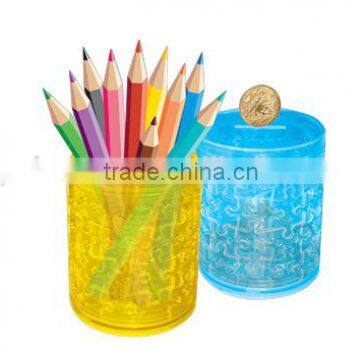 3D CRYSTAL BLOCKS MONEY BOX AND PEN CONTAINER 51PCS PUZZLE TOY Y12922041