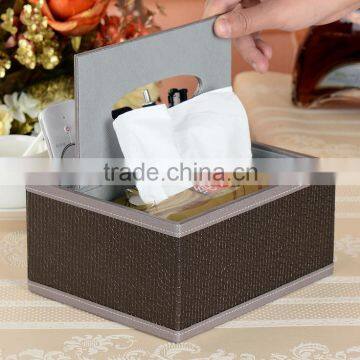 Wholesale Multi-functional Storage Boxes, Tissue Boxes, Luxury Leather Business Office Pencil Case photo-2