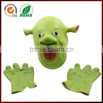 Hot Sale Funny Green Unique Rubber Halloween Shrek Vendetta Mask photo-6