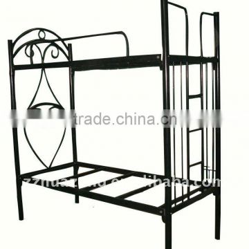 Modern black metal dormitory bunk bed