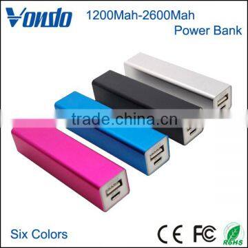 VONDO Cell Phone External Battery Outdoor Mobile Battery Power Bank 2600mah Power Bank