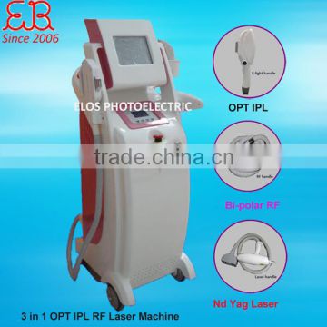 2015 Best Performance 3 in 1 ipl+rf+nd yag laser