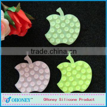 Hot Double-Side OEM Apple Shape Silicone Sucker