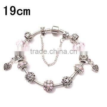 2016 Wholesale Fashion Charm Bracelet Heart Pendants With Beautiful Bead photo-5