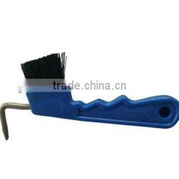 Easy grip plastic Hoof pick with brush