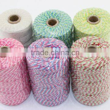 2mm*200yds three colors twisted baker twine for gift packing cooking party wedding decorating and DIY