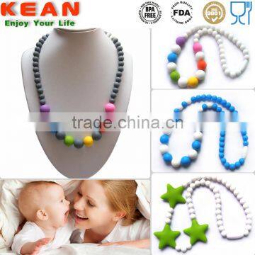 China Factory Wholesale Silicone Beaded Necklace for Baby Teething photo-5