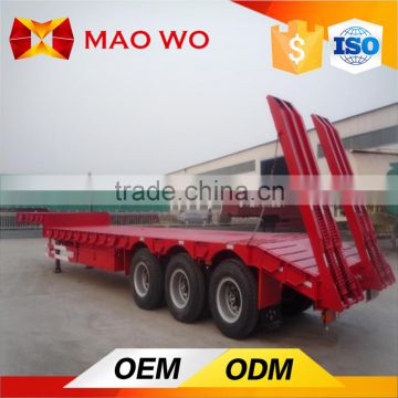 40ft Dimensions tri-axle low bed truck trailer or high bed semi-trailer truck