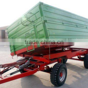 Hot Sale Euro Style Tractor Use Hydraulic 8 Tons,heavy Duty Farm Tipping Trailer, Rear and Side Tipping With CE photo-3