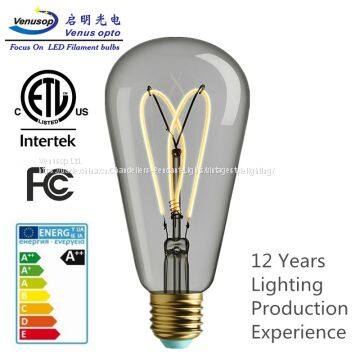 NEW Flexible Curved Filament Led Bulb 3W E26 2200k Led Curved Filament photo-2