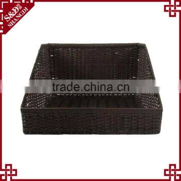 China Supplier Direct Sale Supermarket Fruit and Vegetable Display Rack With Rattan Basket photo-6