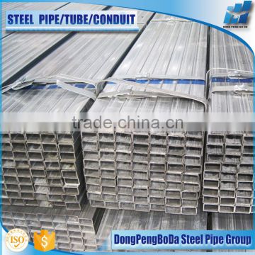 30*40*1.6mm HOT dipped galvanized steel pipe GI square steel pipe