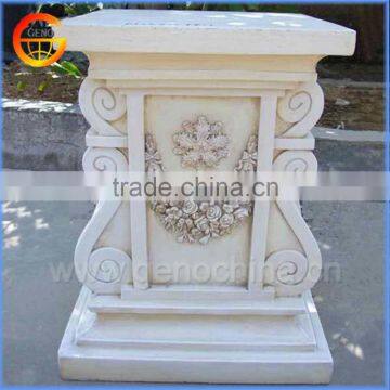 Fiberstone flower pot stand roman pillar for garden