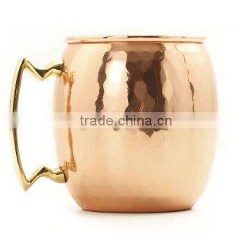 SOI COPPER MOSCOW MULE MUG 16oz HAMMERED TEXTURE Made of Solid Copper brass handle