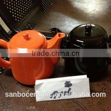 2014 New Glazed Solid Color Ceramic Teapots, Water Pots, Coffee pots with Lid