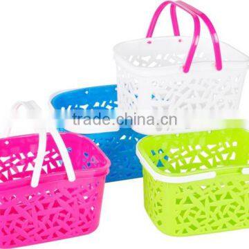 Wholesale fashion styles polyester storage food basket handle baskets