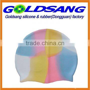 Customized Multicolor Printed Silicone Swimming Cap for Adults photo-5