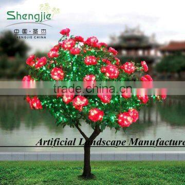 large size high simulation peony flower led bonsai,flower led lighted tree