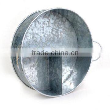 Chinese factory many different size metal food tray, round cheap metal tray